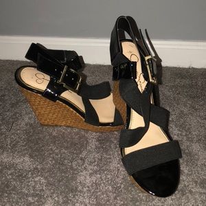 Jessica Simpson black Wedge
